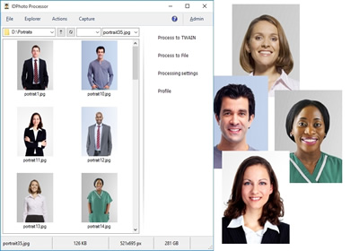 facial detection for identification photo